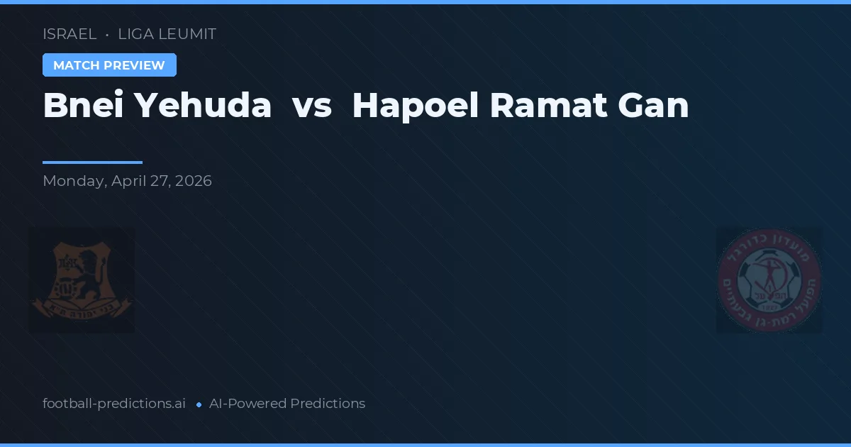 Bnei Yehuda vs Hapoel Ramat Gan — prognóstico e prévia do jogo