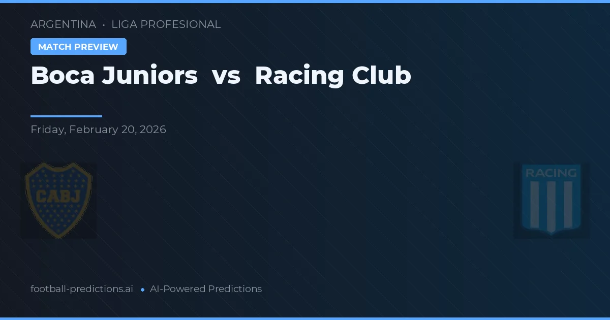 Boca Juniors vs Racing Club — prognóstico e prévia do jogo