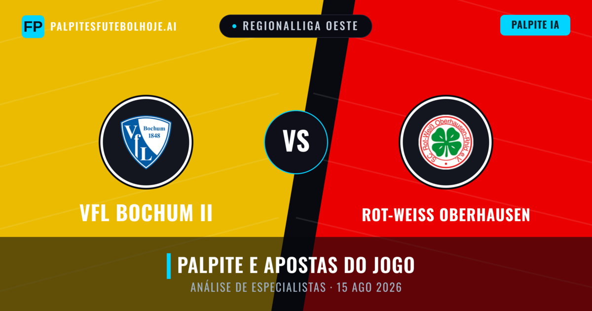 VfL Bochum II vs Rot-Weiß Oberhausen — prognóstico e prévia do jogo