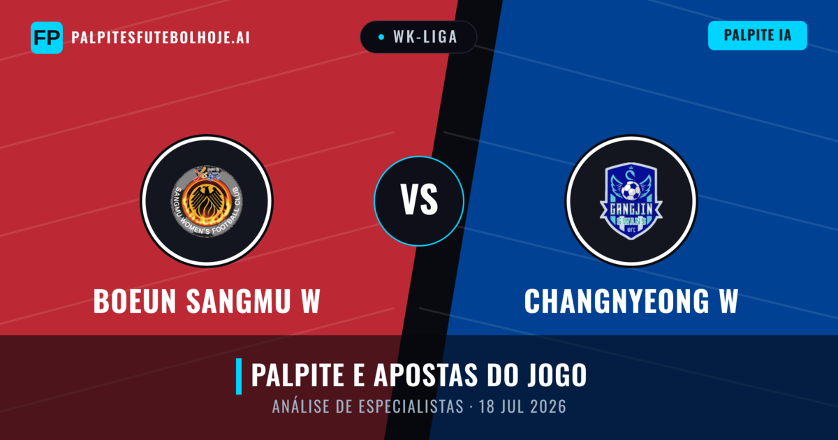 Boeun Sangmu W vs Changnyeong W — prognóstico e prévia do jogo
