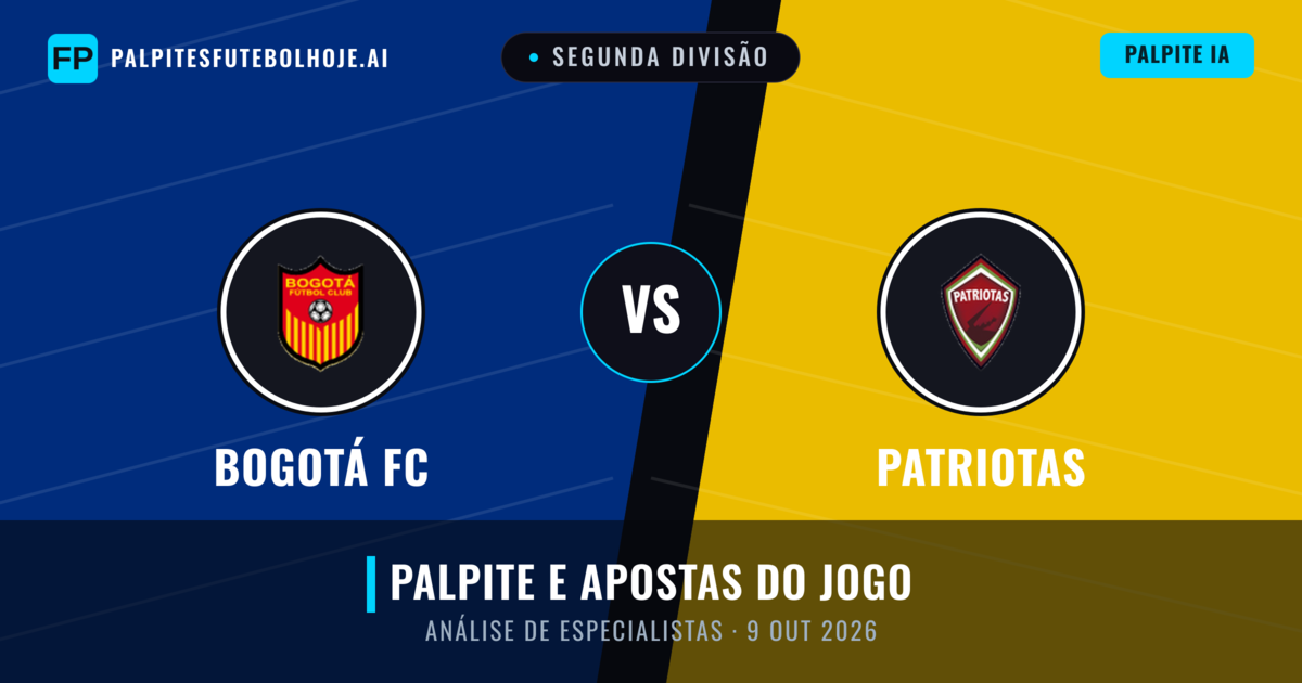 Bogotá FC vs Patriotas — prognóstico e prévia do jogo