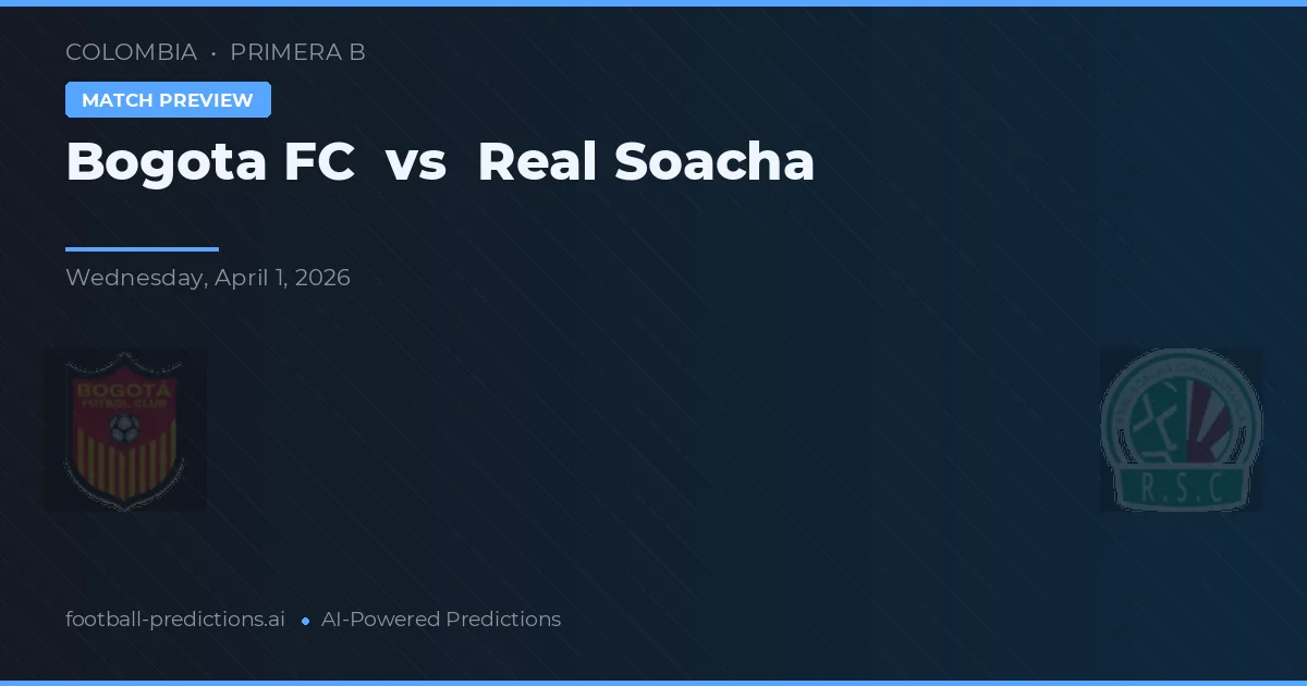 Bogotá FC vs Real Soacha — prognóstico e prévia do jogo