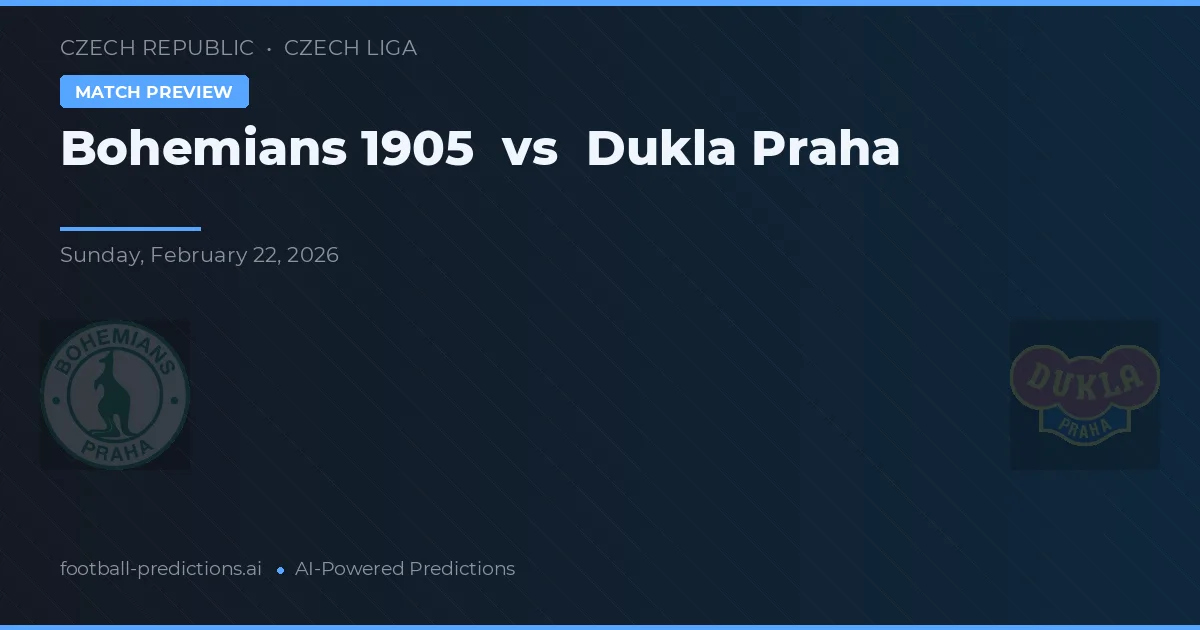 Bohemians 1905 vs Dukla Praga — prognóstico e prévia do jogo