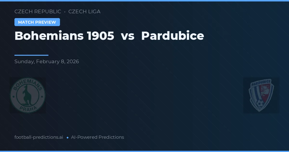 Bohemians 1905 vs Pardubice — prognóstico e prévia do jogo