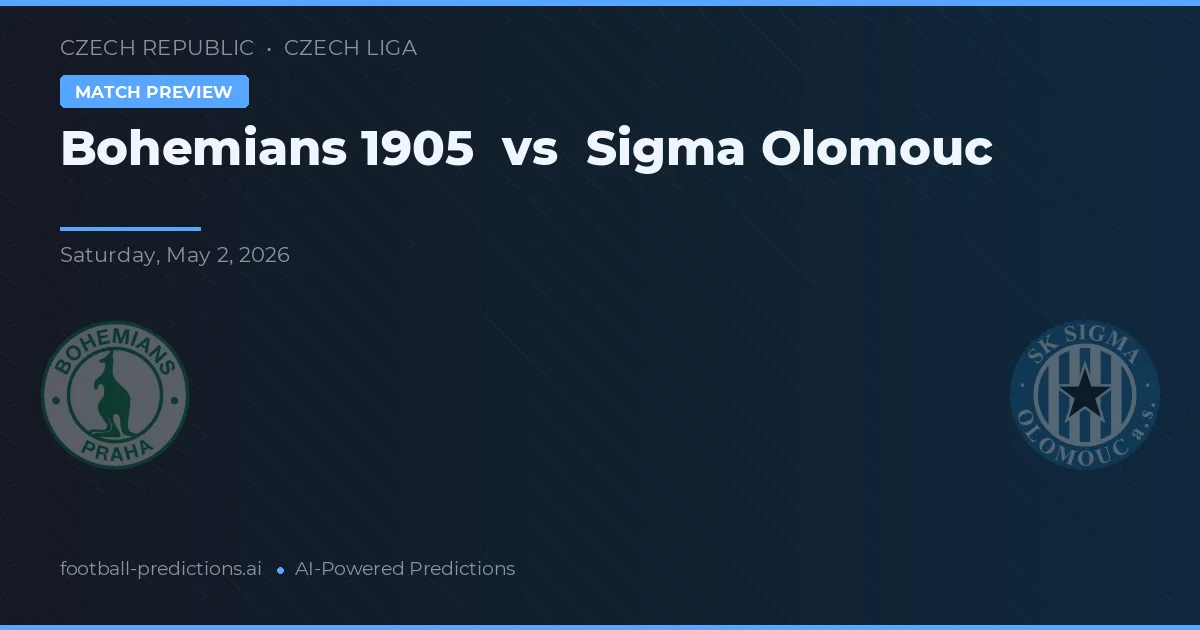 Bohemians 1905 vs Sigma Olomouc — prognóstico e prévia do jogo