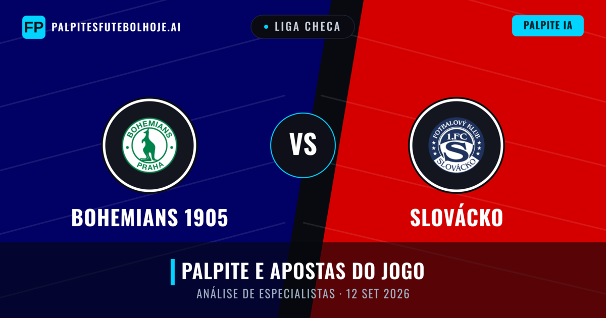 Bohemians 1905 vs Slovácko — prognóstico e prévia do jogo