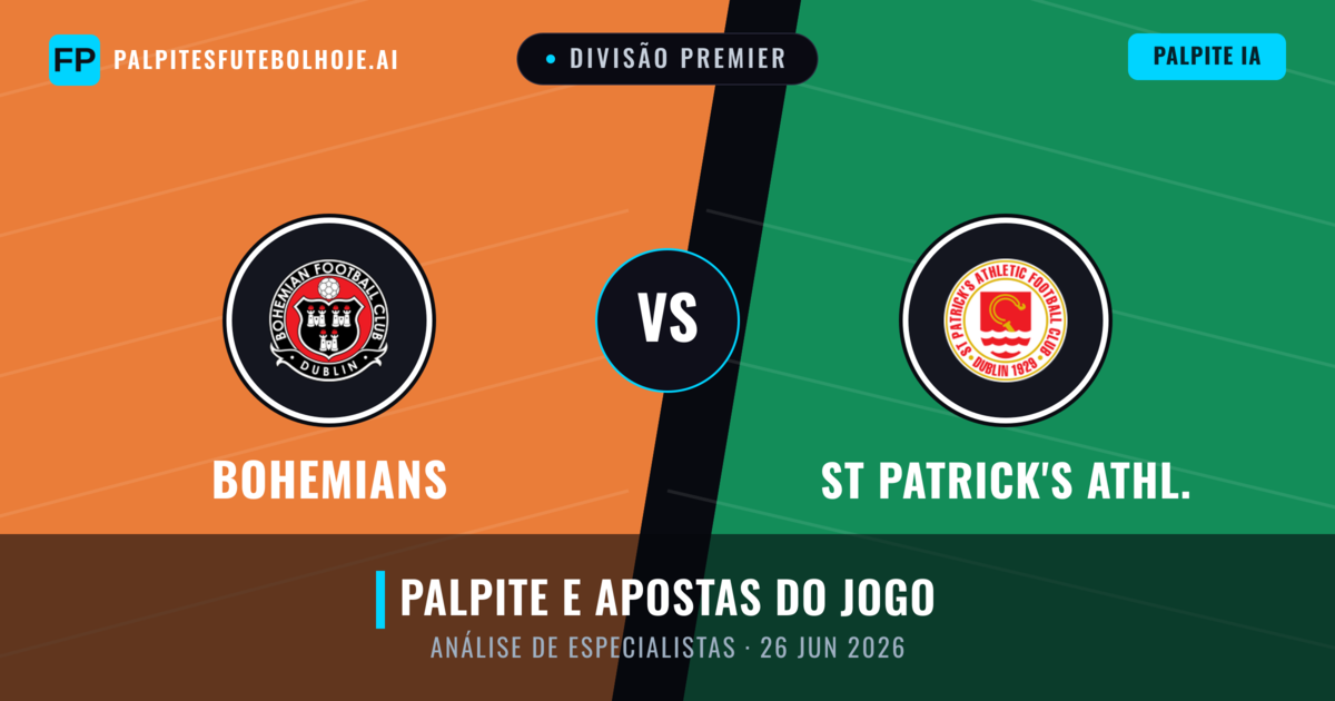 Bohemians vs St Patrick's Athl. — prognóstico e prévia do jogo