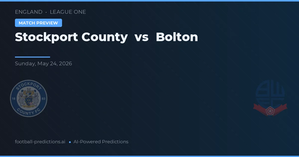 Stockport County vs Bolton — prognóstico e prévia do jogo