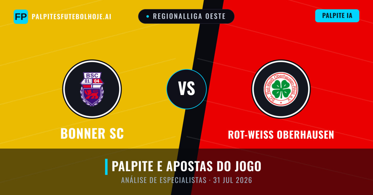 Bonner SC vs Rot-Weiß Oberhausen — prognóstico e prévia do jogo