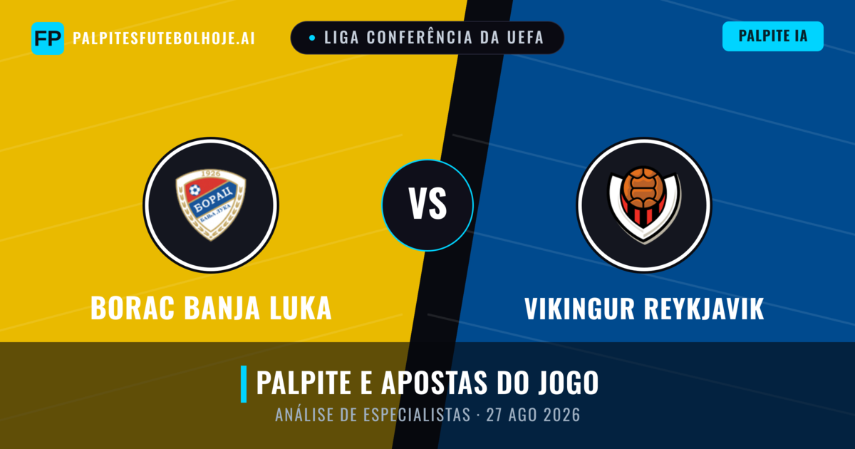 Borac Banja Luka vs Vikingur Reykjavik — prognóstico e prévia do jogo