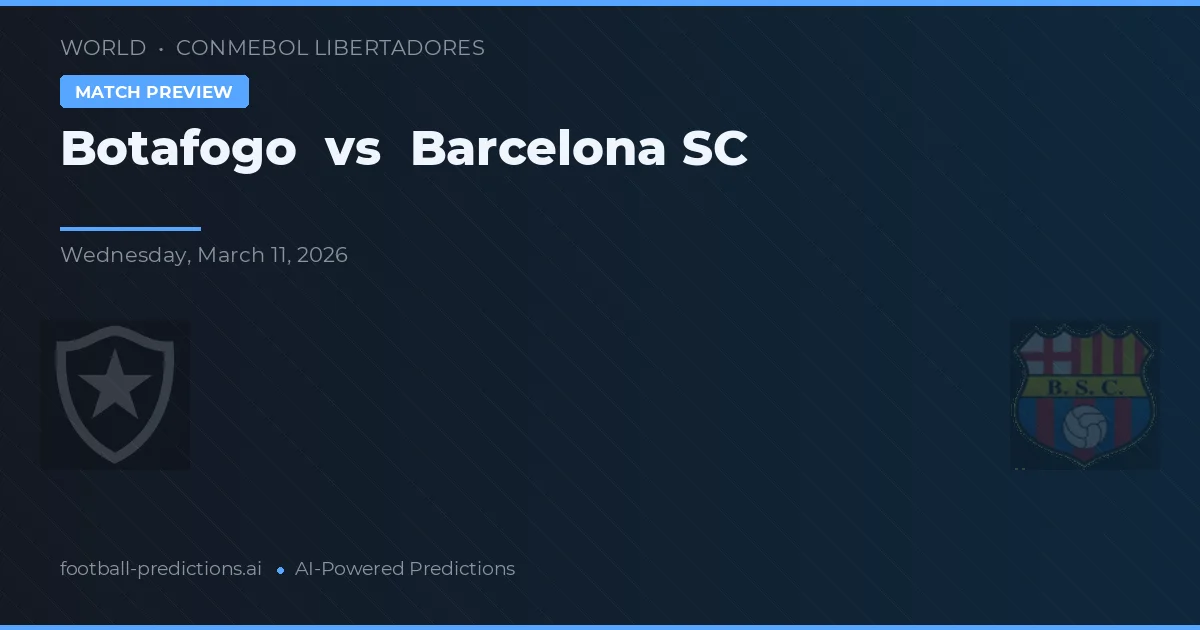 Botafogo vs Barcelona SC — prognóstico e prévia do jogo
