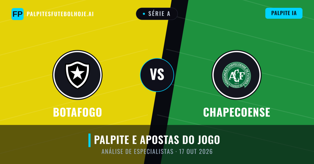 Botafogo vs Chapecoense — prognóstico e prévia do jogo