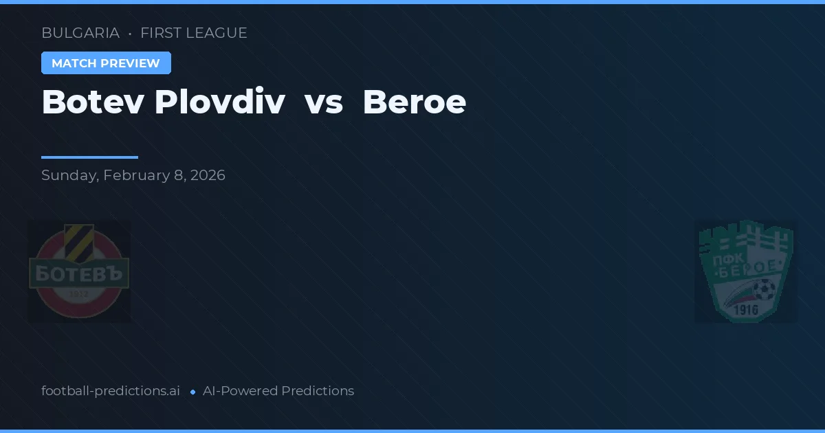 Botev Plovdiv vs Beroe — prognóstico e prévia do jogo