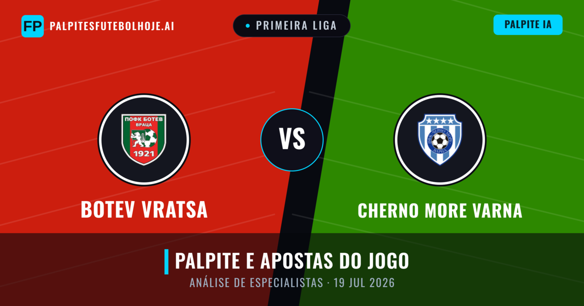 Botev Vratsa vs Cherno More Varna — prognóstico e prévia do jogo