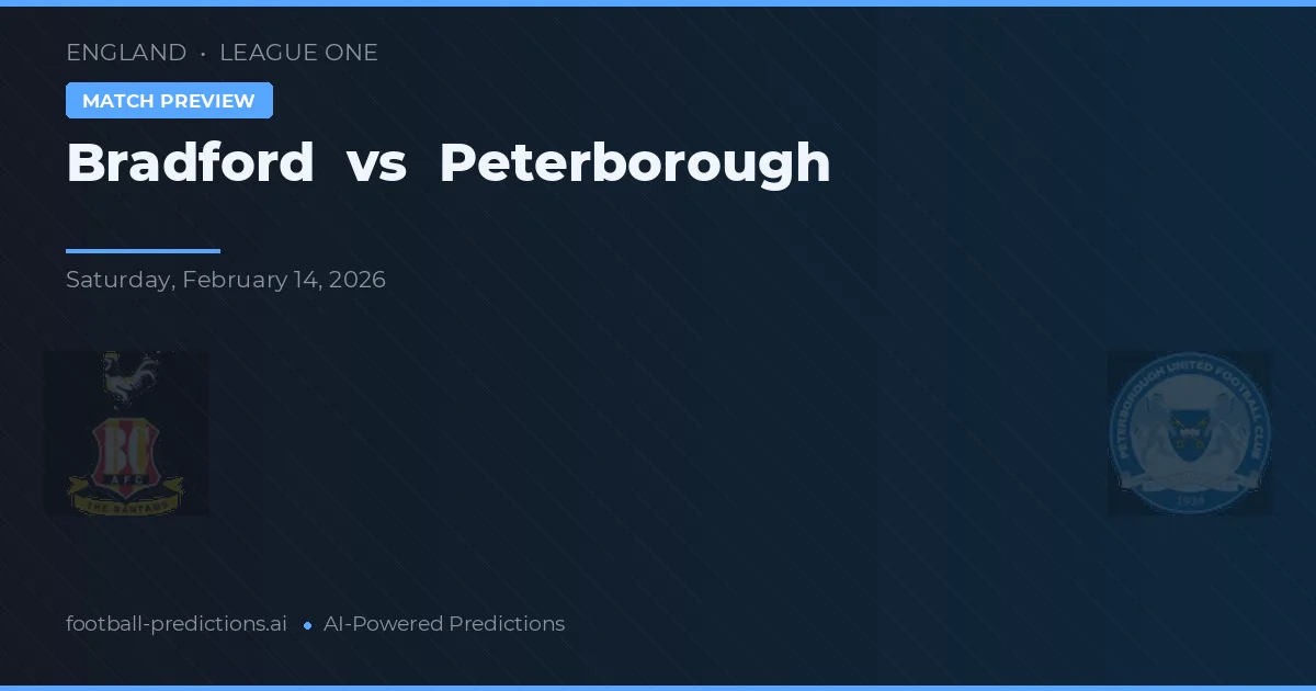 Bradford vs Peterborough — prognóstico e prévia do jogo