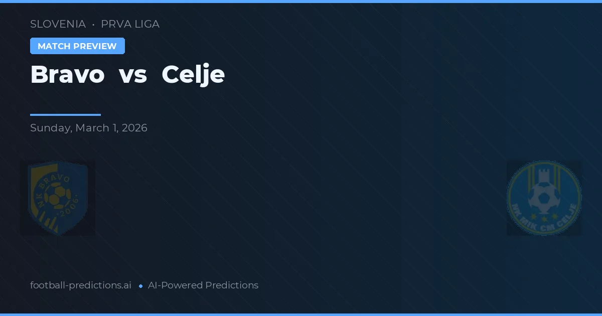 Bravo vs Celje — prognóstico e prévia do jogo