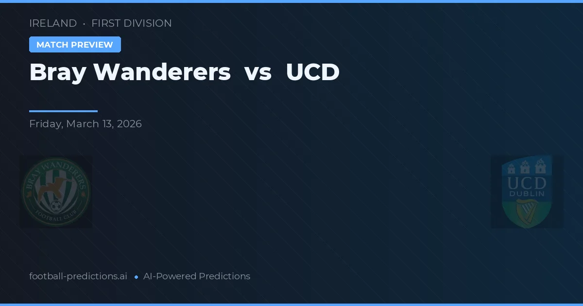 Bray Wanderers vs UCD — prognóstico e prévia do jogo