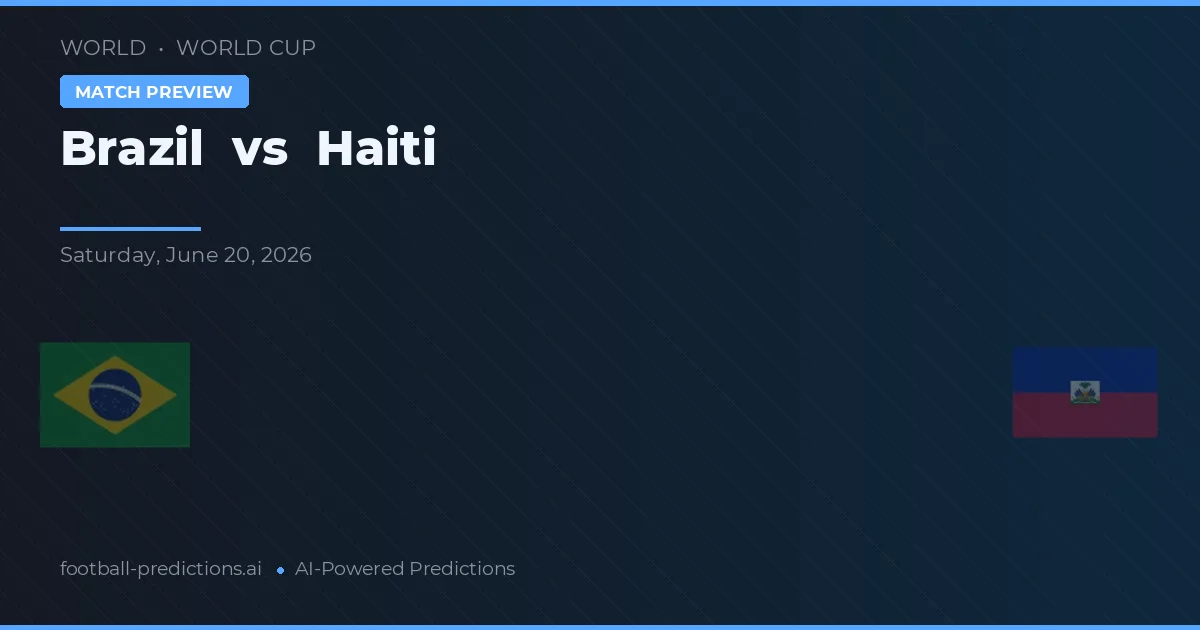 Brasil vs Haiti — prognóstico e prévia do jogo