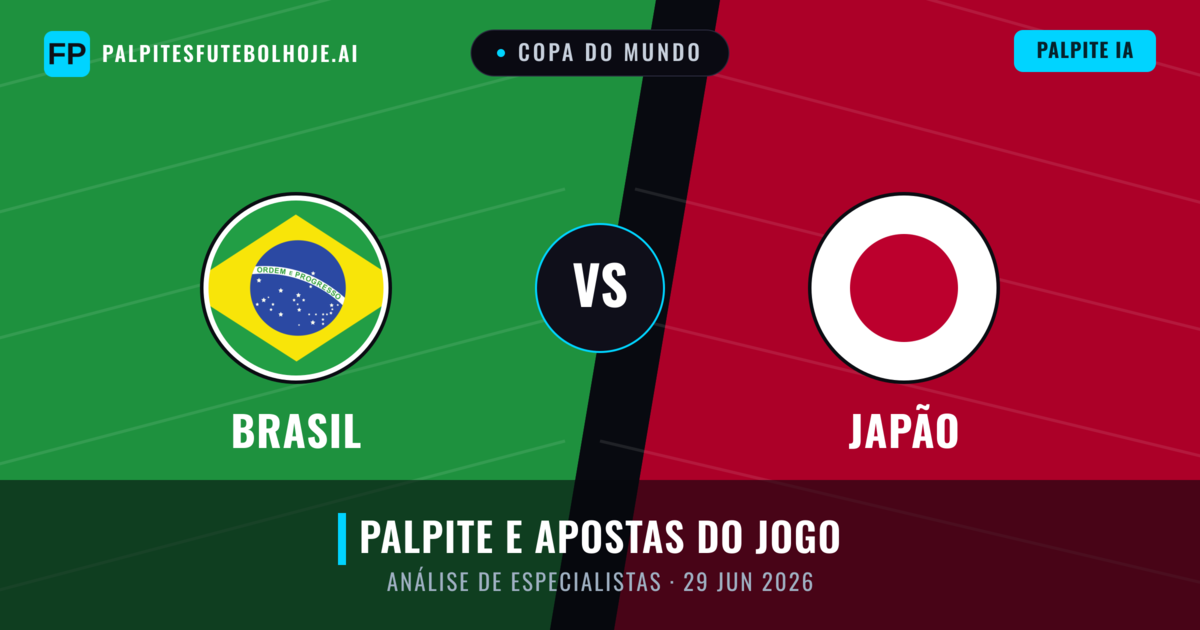 Brasil vs Japão — prognóstico e prévia do jogo