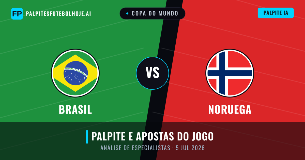 Brasil vs Noruega — prognóstico e prévia do jogo