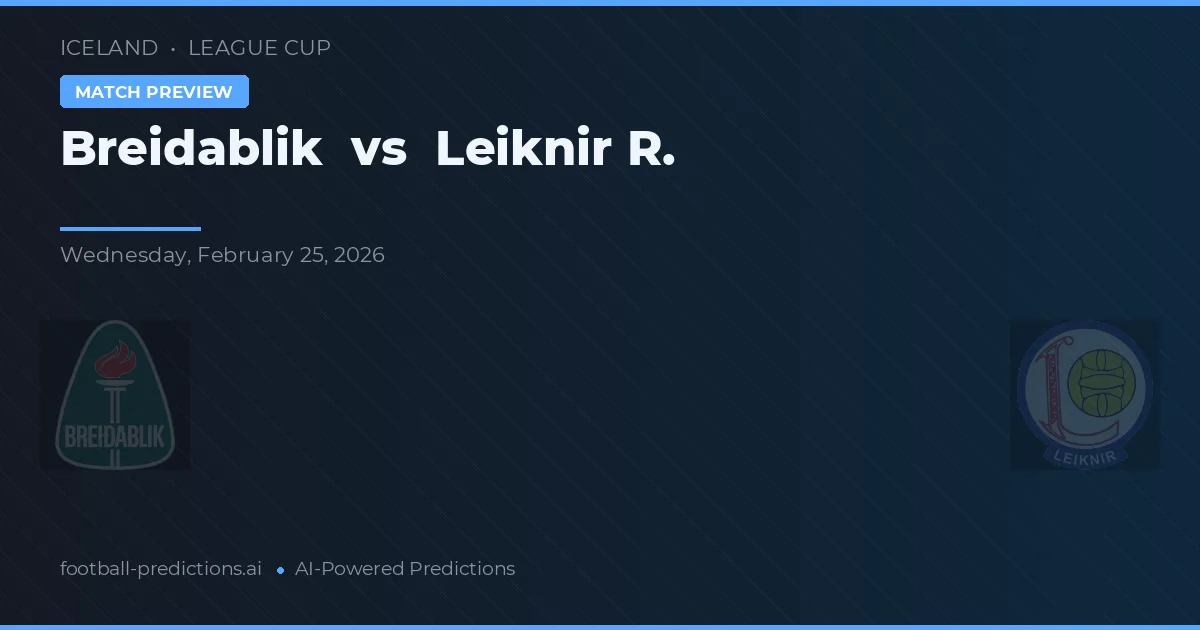 Breiðablik vs Leiknir R. — prognóstico e prévia do jogo
