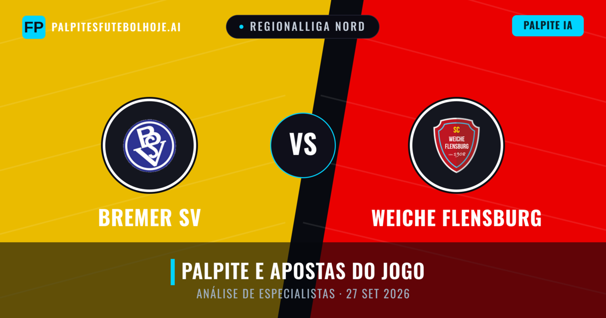 Bremer SV vs Weiche Flensburg — prognóstico e prévia do jogo