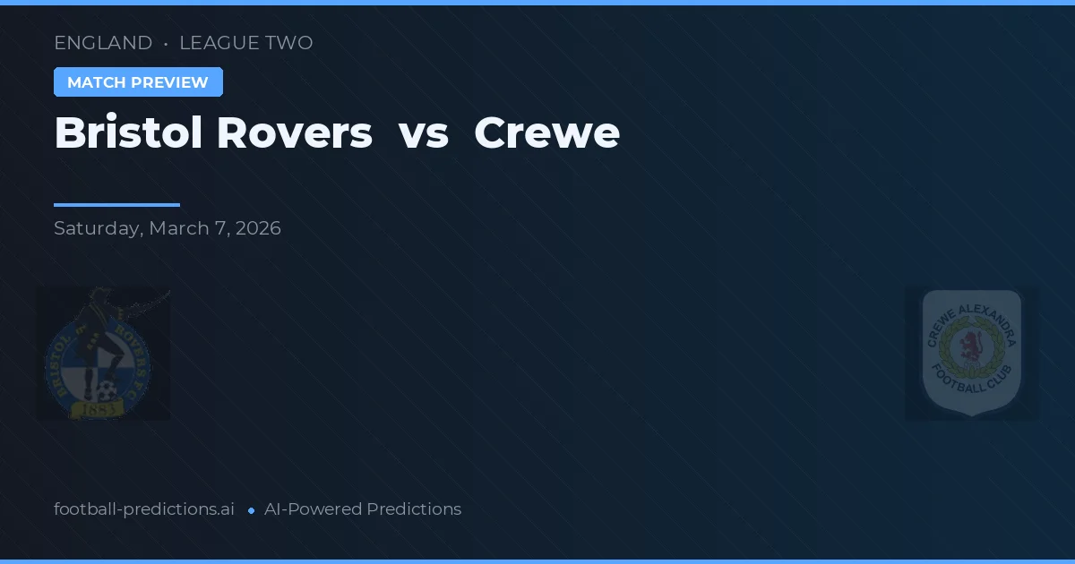 Bristol Rovers vs Crewe — prognóstico e prévia do jogo