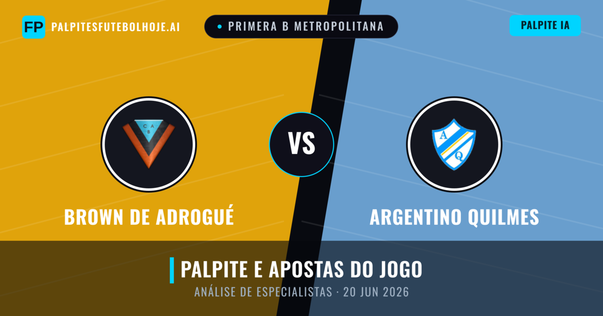 Brown de Adrogué vs Argentino Quilmes — prognóstico e prévia do jogo