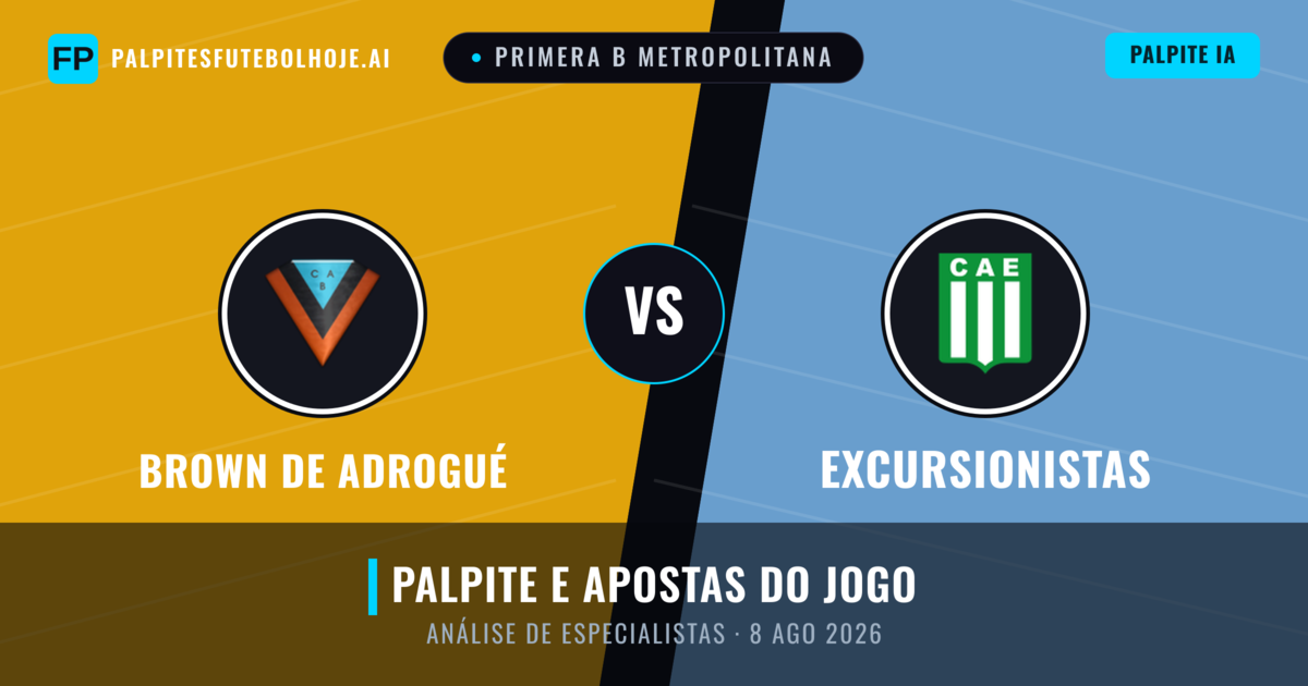 Brown de Adrogué vs Excursionistas — prognóstico e prévia do jogo