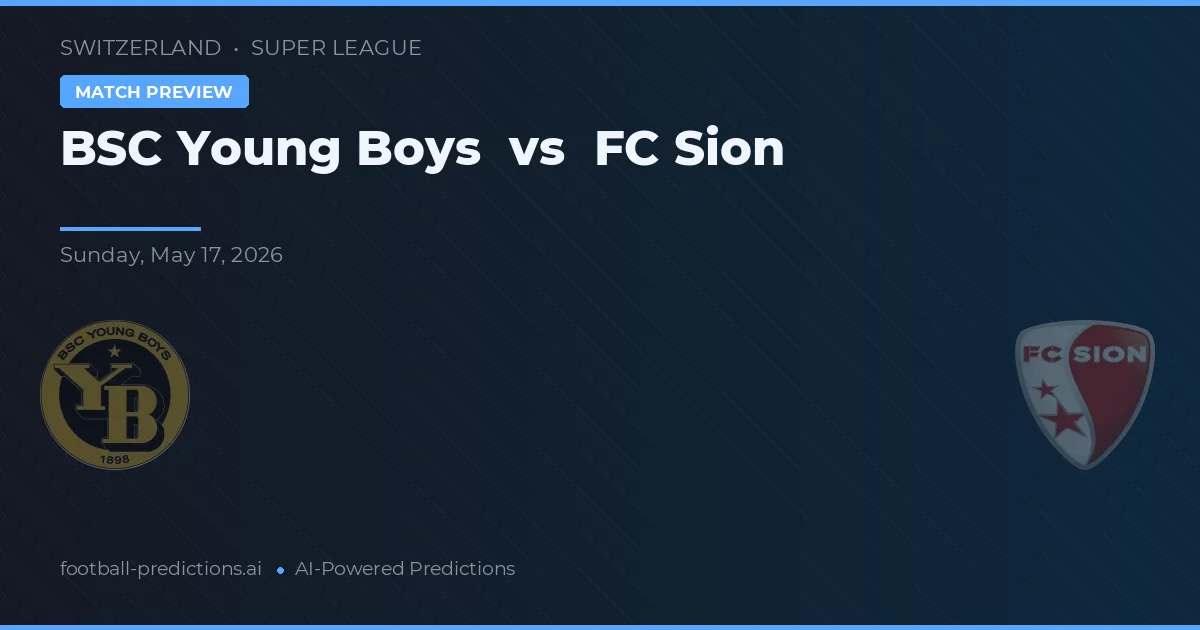 BSC Young Boys vs FC Sion — prognóstico e prévia do jogo