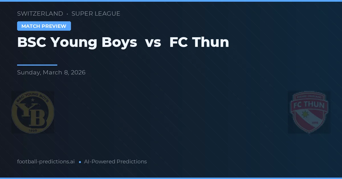 BSC Young Boys vs FC Thun — prognóstico e prévia do jogo