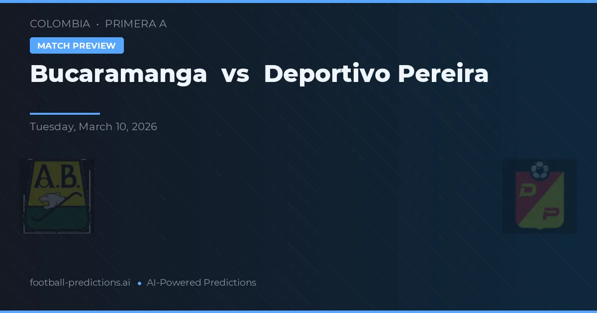 Bucaramanga vs Deportivo Pereira — prognóstico e prévia do jogo