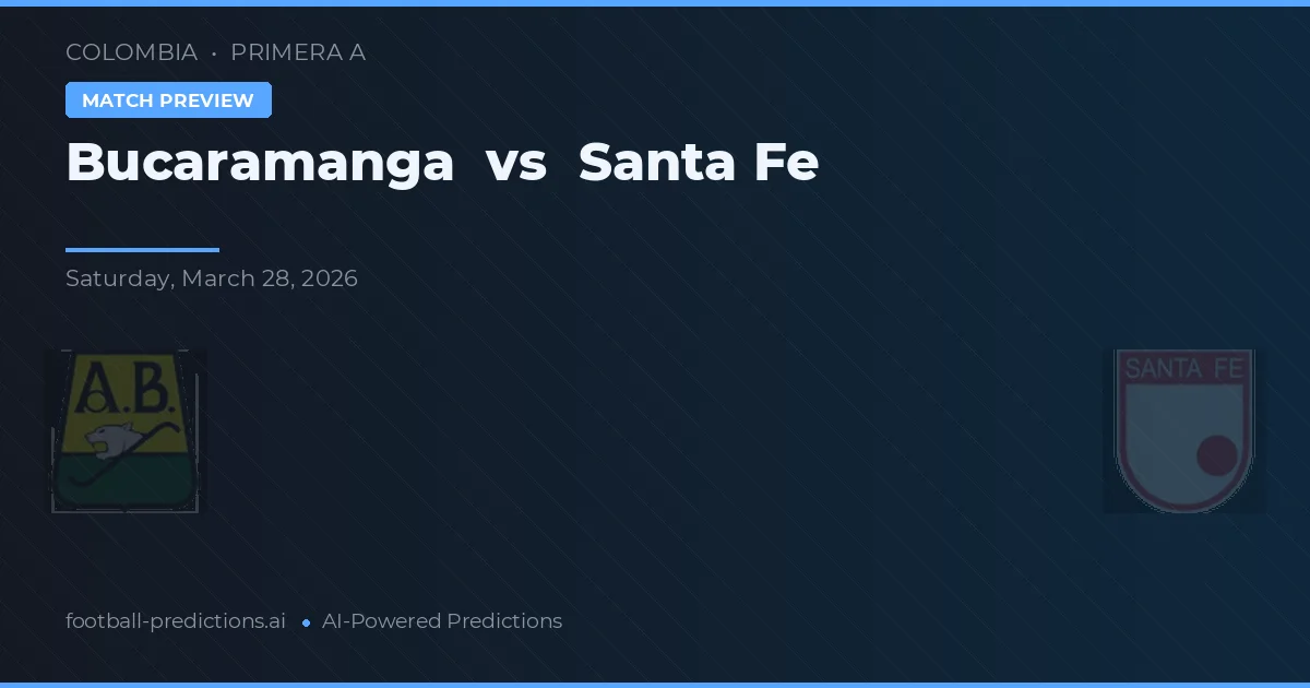 Bucaramanga vs Santa Fé — prognóstico e prévia do jogo