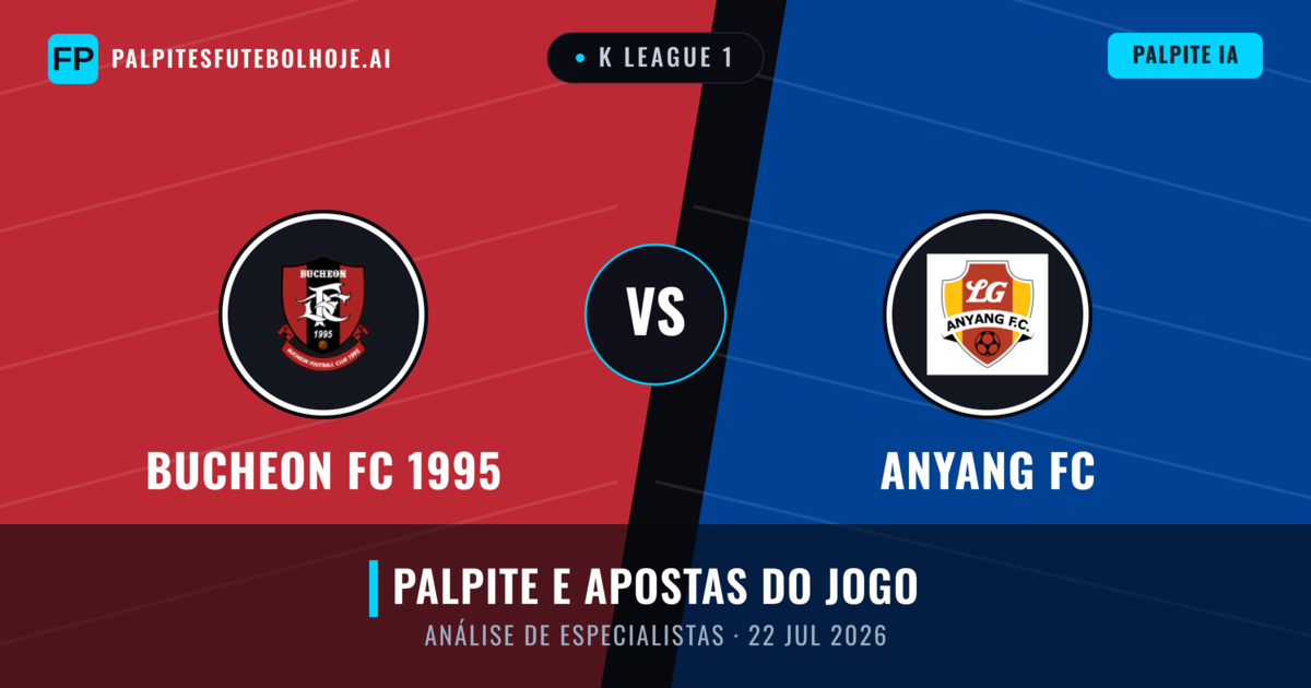 Bucheon FC 1995 vs Anyang FC — prognóstico e prévia do jogo