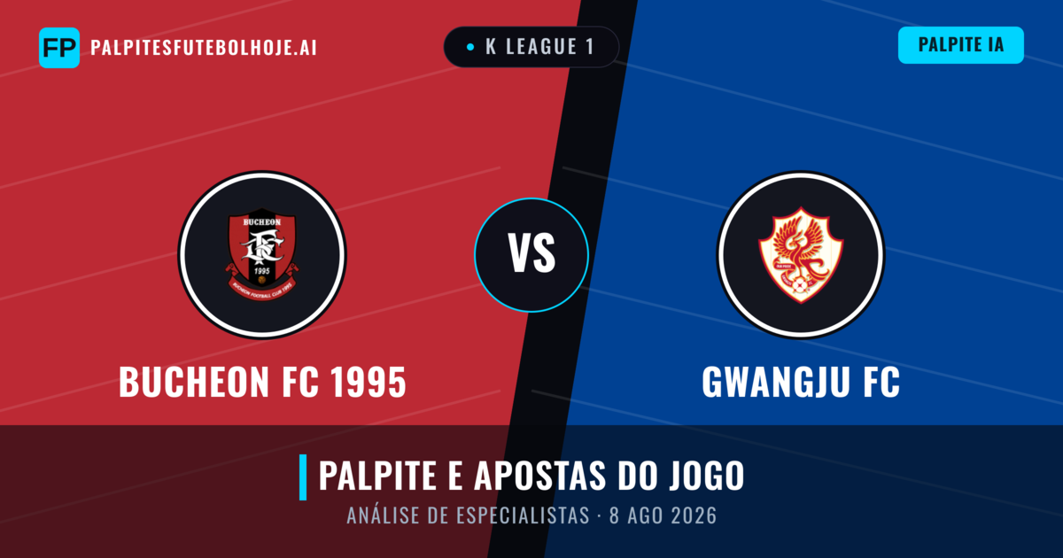 Bucheon FC 1995 vs Gwangju FC — prognóstico e prévia do jogo