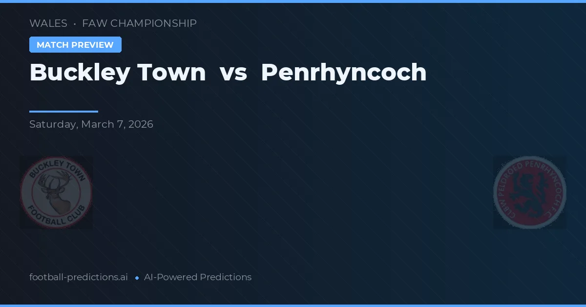 Buckley Town vs Penrhyncoch — prognóstico e prévia do jogo