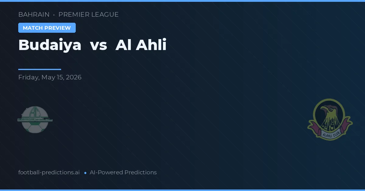 Budaiya vs Al Ahli — prognóstico e prévia do jogo