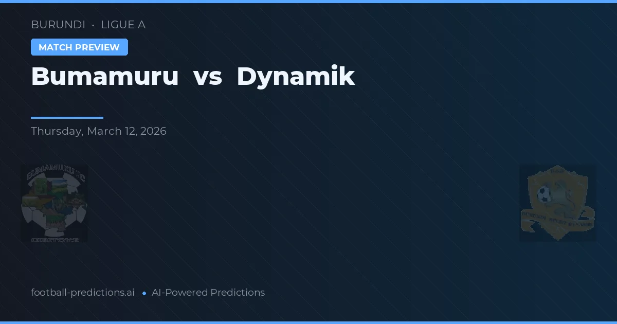 Bumamuru vs Dynamik — prognóstico e prévia do jogo
