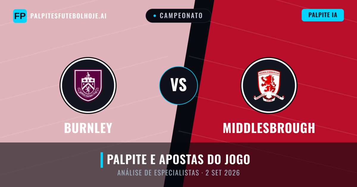 Burnley vs Middlesbrough — prognóstico e prévia do jogo