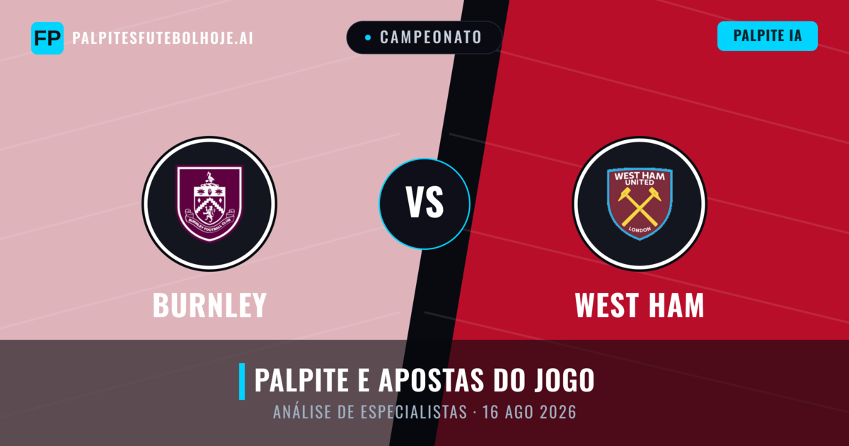 Burnley vs West Ham — prognóstico e prévia do jogo