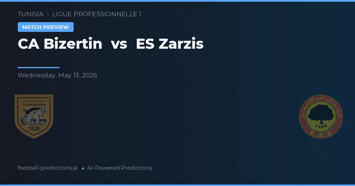 CA Bizerte vs ES Zarzis — prognóstico e prévia do jogo