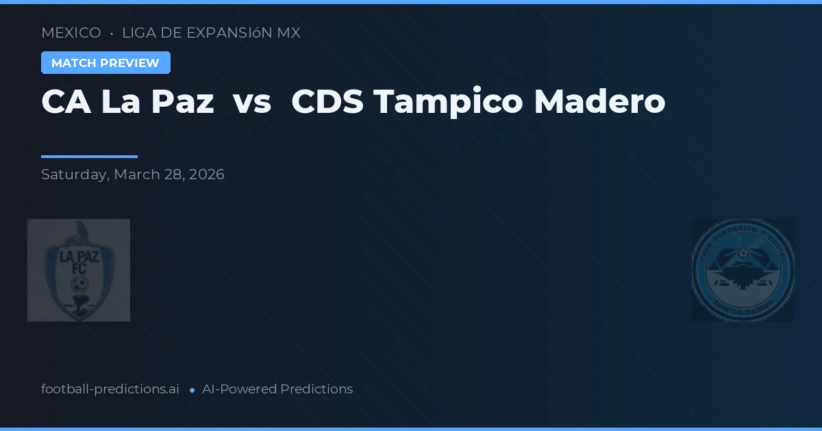 CA La Paz vs CDS Tampico Madero — prognóstico e prévia do jogo