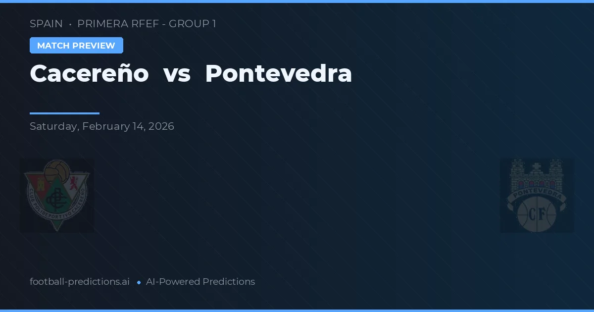 Cacereño vs Pontevedra — prognóstico e prévia do jogo