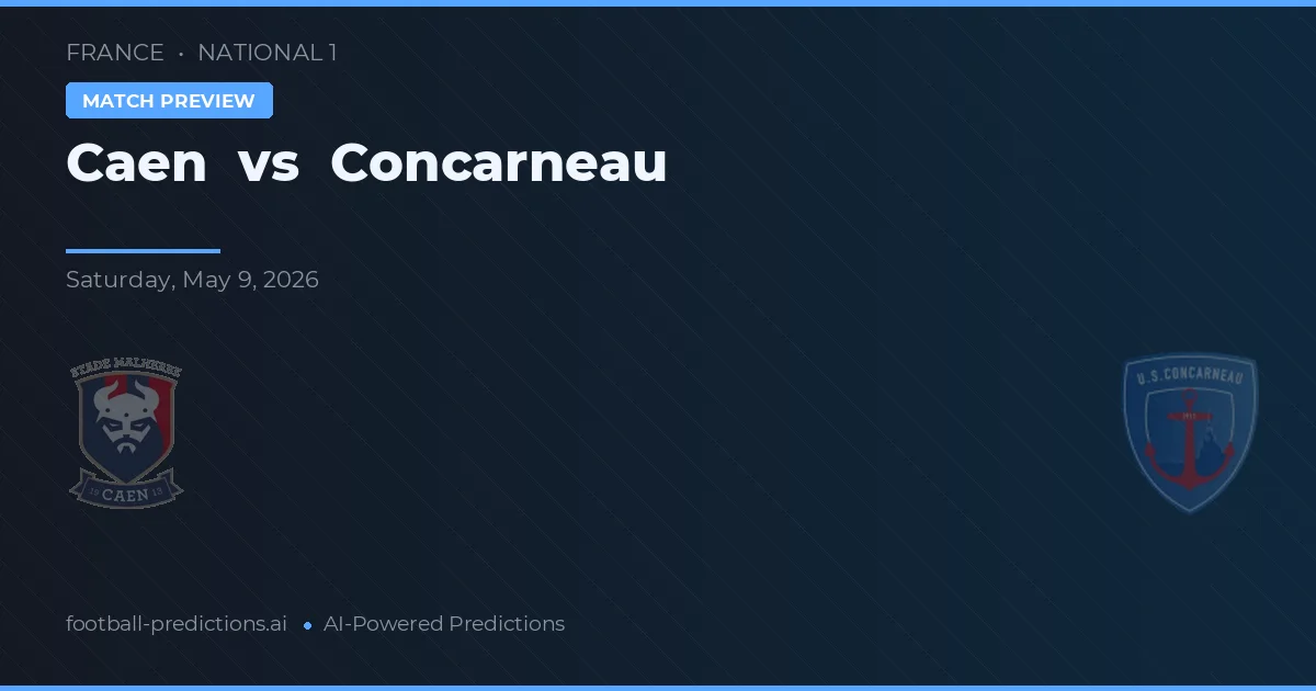 Caen vs Concarneau — prognóstico e prévia do jogo