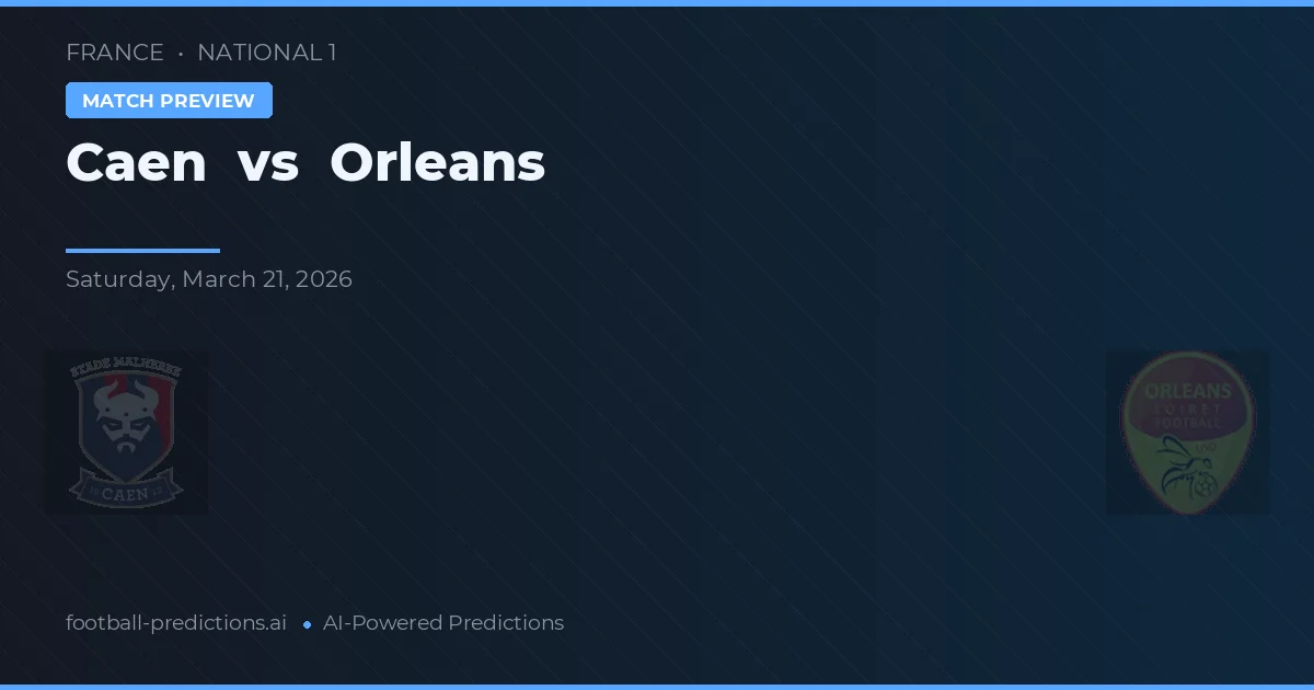 Caen vs Orleans — prognóstico e prévia do jogo