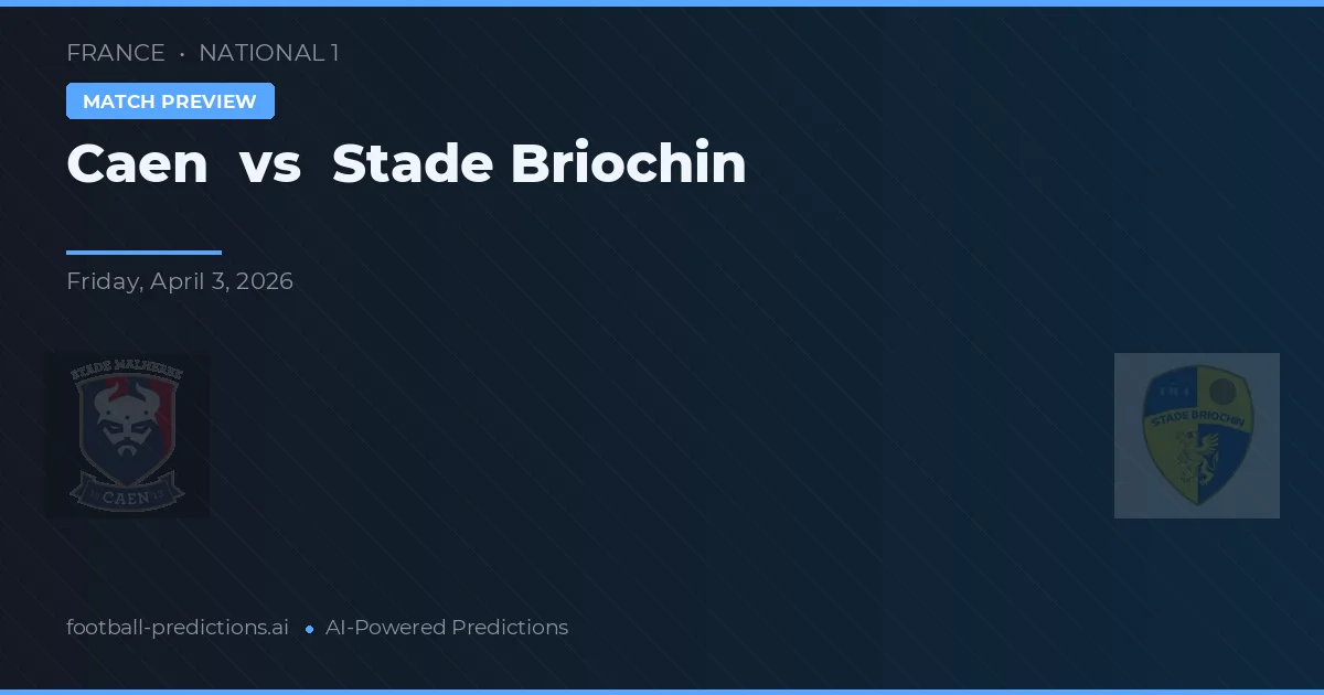Caen vs Stade Briochin — prognóstico e prévia do jogo