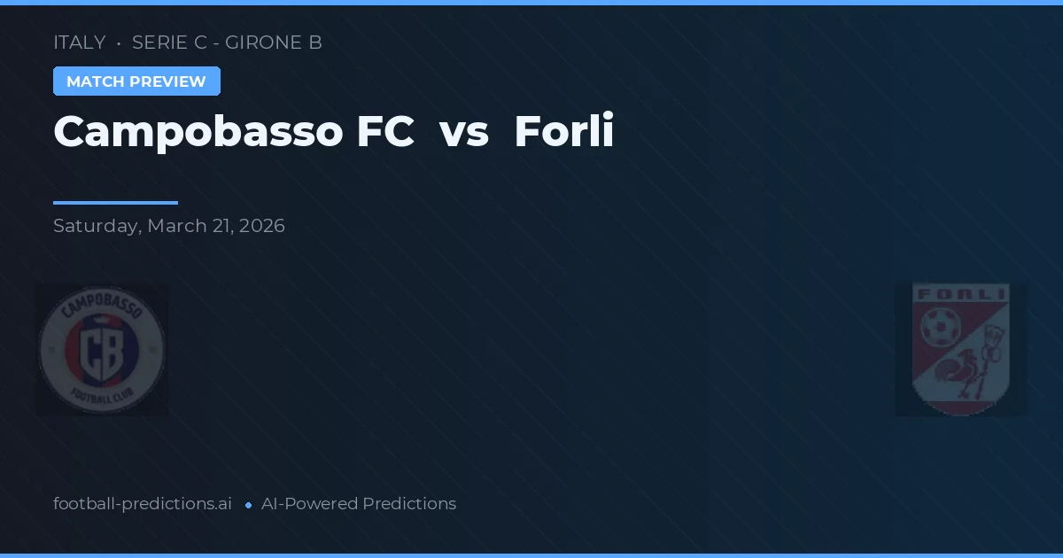 Campobasso FC vs Forlì — prognóstico e prévia do jogo