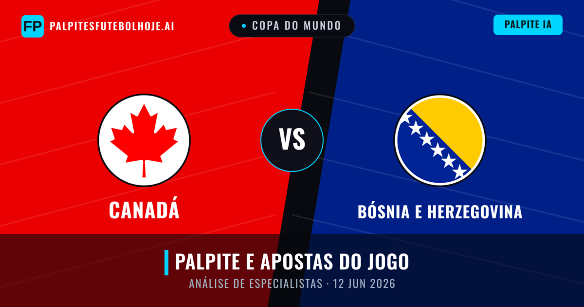 Canadá vs Bósnia e Herzegovina — prognóstico e prévia do jogo