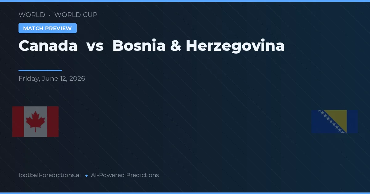 Canadá vs Bósnia e Herzegovina — prognóstico e prévia do jogo