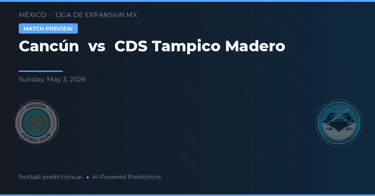 Cancún vs CDS Tampico Madero — prognóstico e prévia do jogo